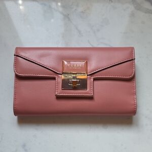 GUESS Rose Clutch with Gold Accent
